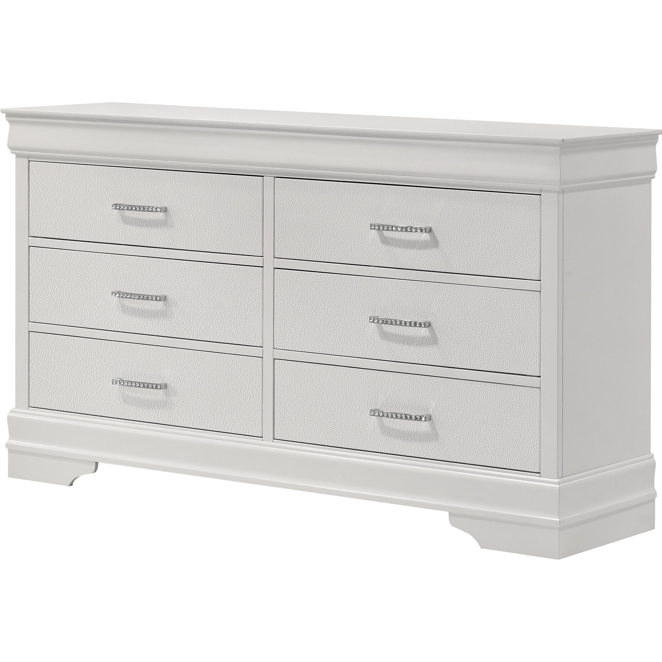 Crown Mark Amalia B6912-1 Dresser - White IMAGE 1